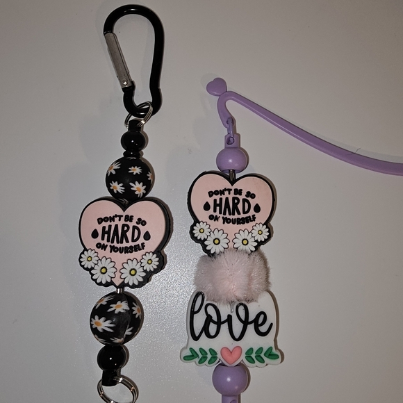 Handmade Accessories - 'Dont Be So Hard On Yourself' Hand Beaded Items.